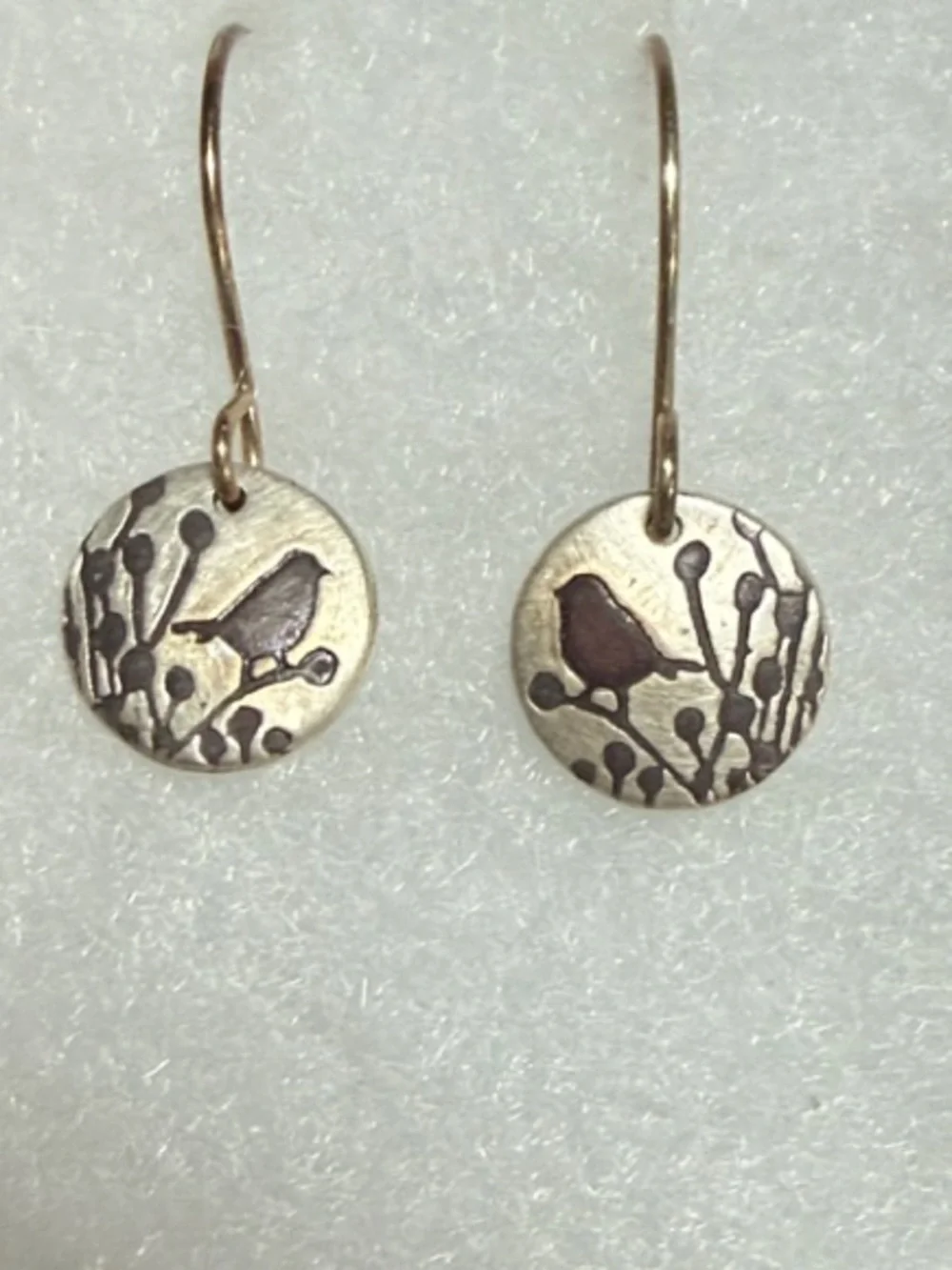 Silver Bird and Branch Drop Earrings - Women Jewelry